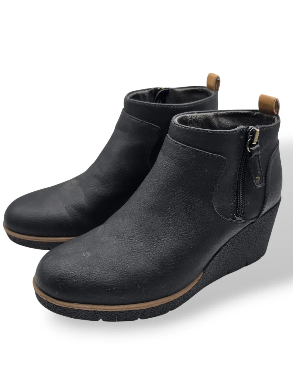 Dr. Scholl's Women's Bianca Black Wedge Ankle Booties, Womens 6